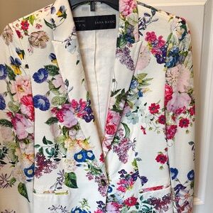 Zara Floral Blazer - Multicolor on White